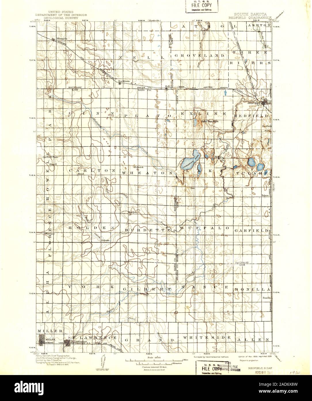 Redfield south dakota map hires stock photography and images Alamy
