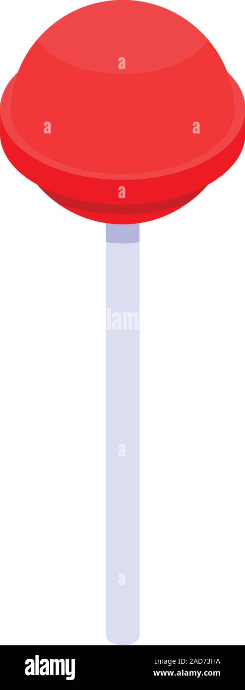 Lollipop icon, isometric style Stock Vector