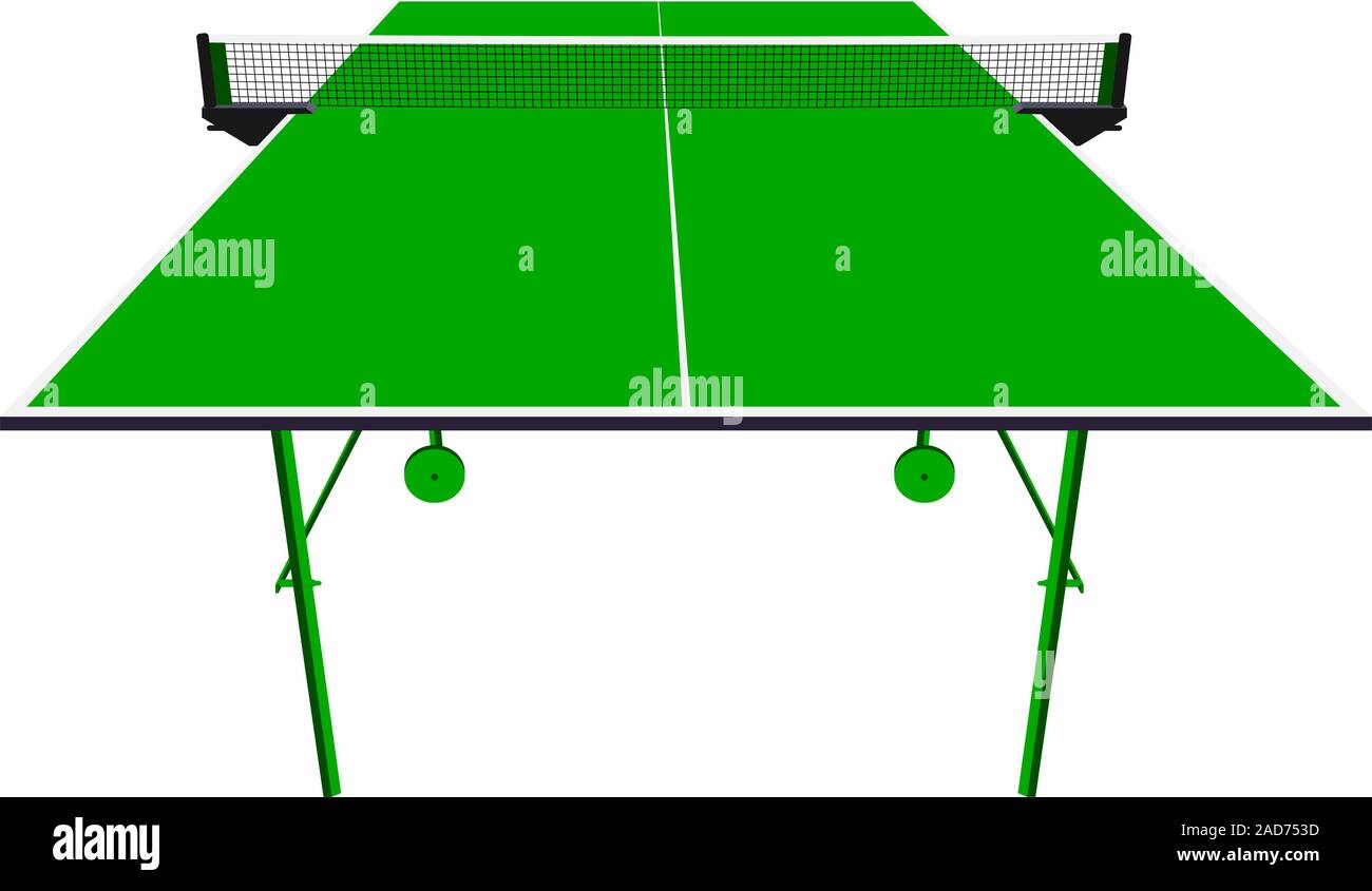 Ping pong green table tennis. Vector illustration Stock Vector Image ...