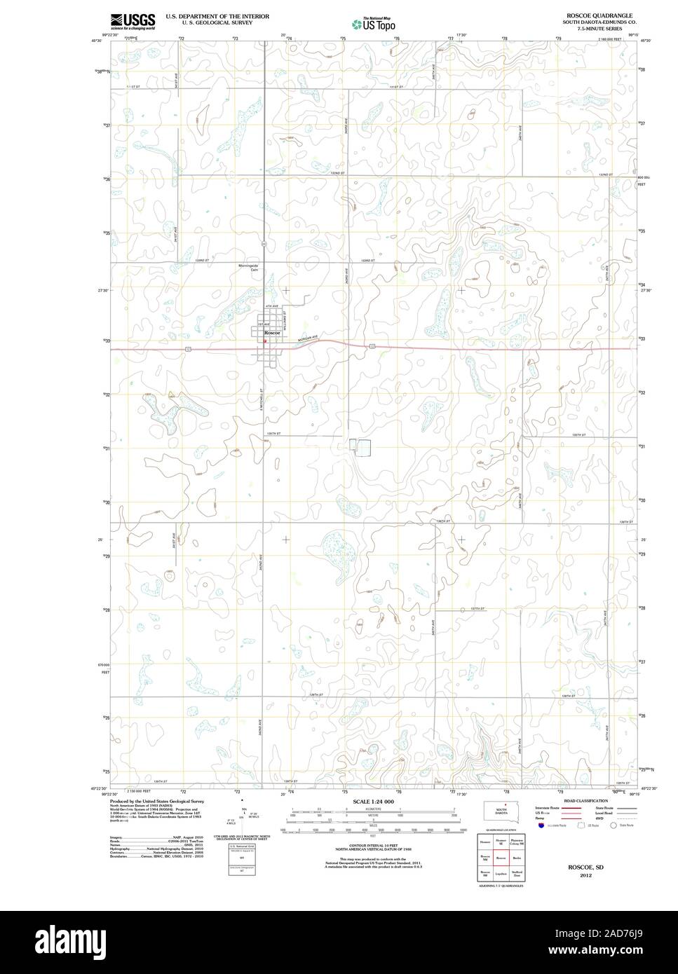 Map of roscoe south dakota Cut Out Stock Images & Pictures Alamy