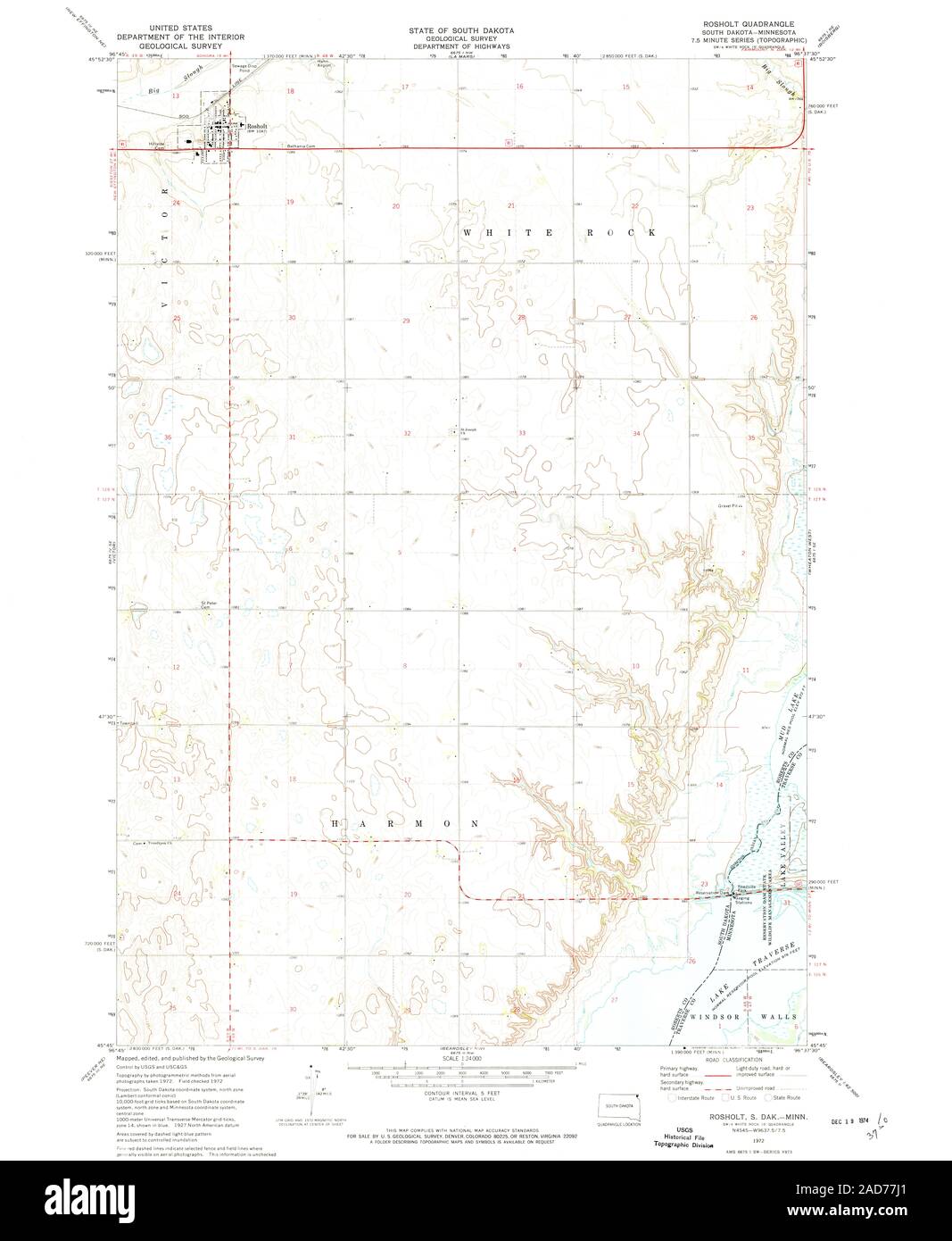 Map of rosholt Cut Out Stock Images & Pictures Alamy