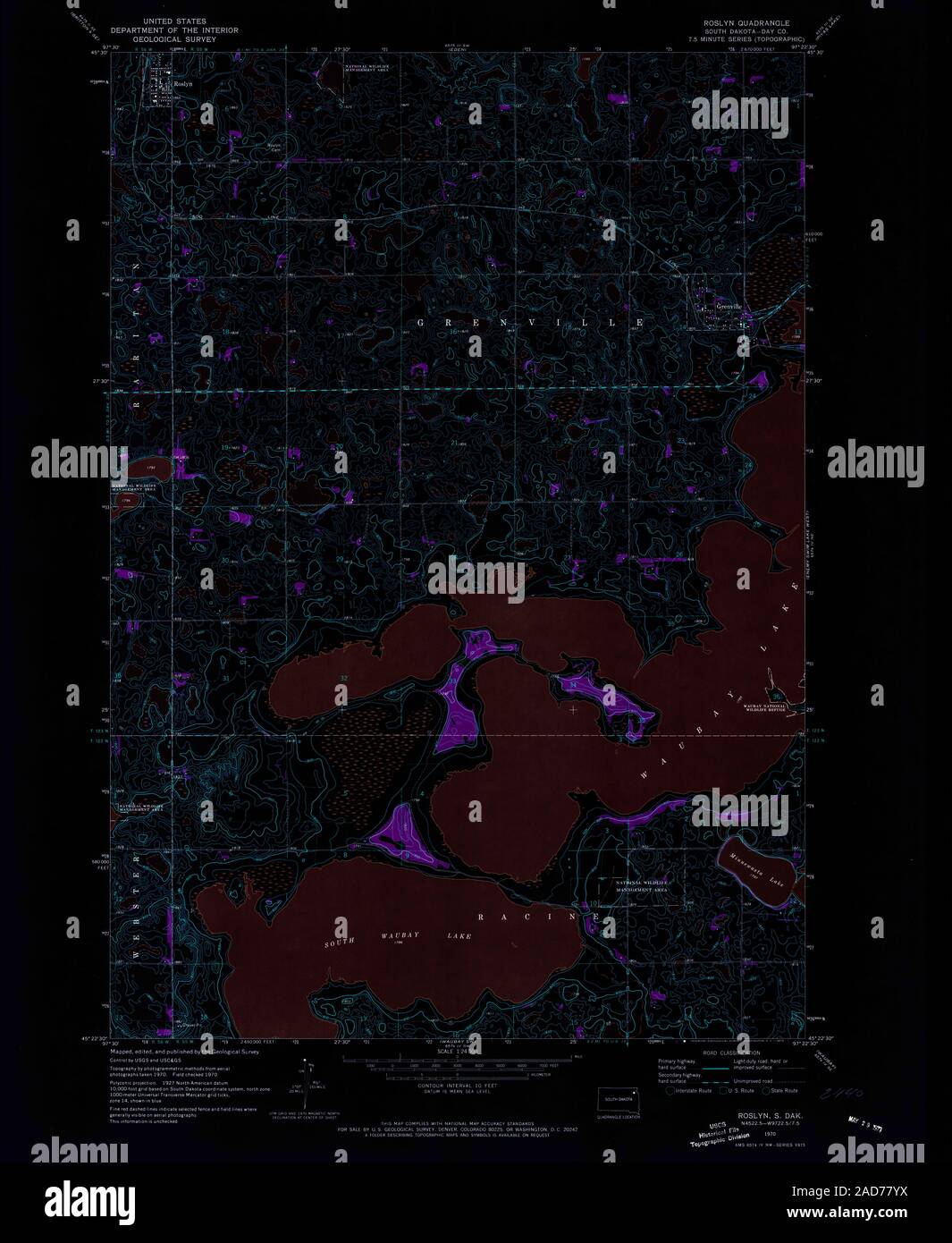 Roslyn south dakota map hires stock photography and images Alamy