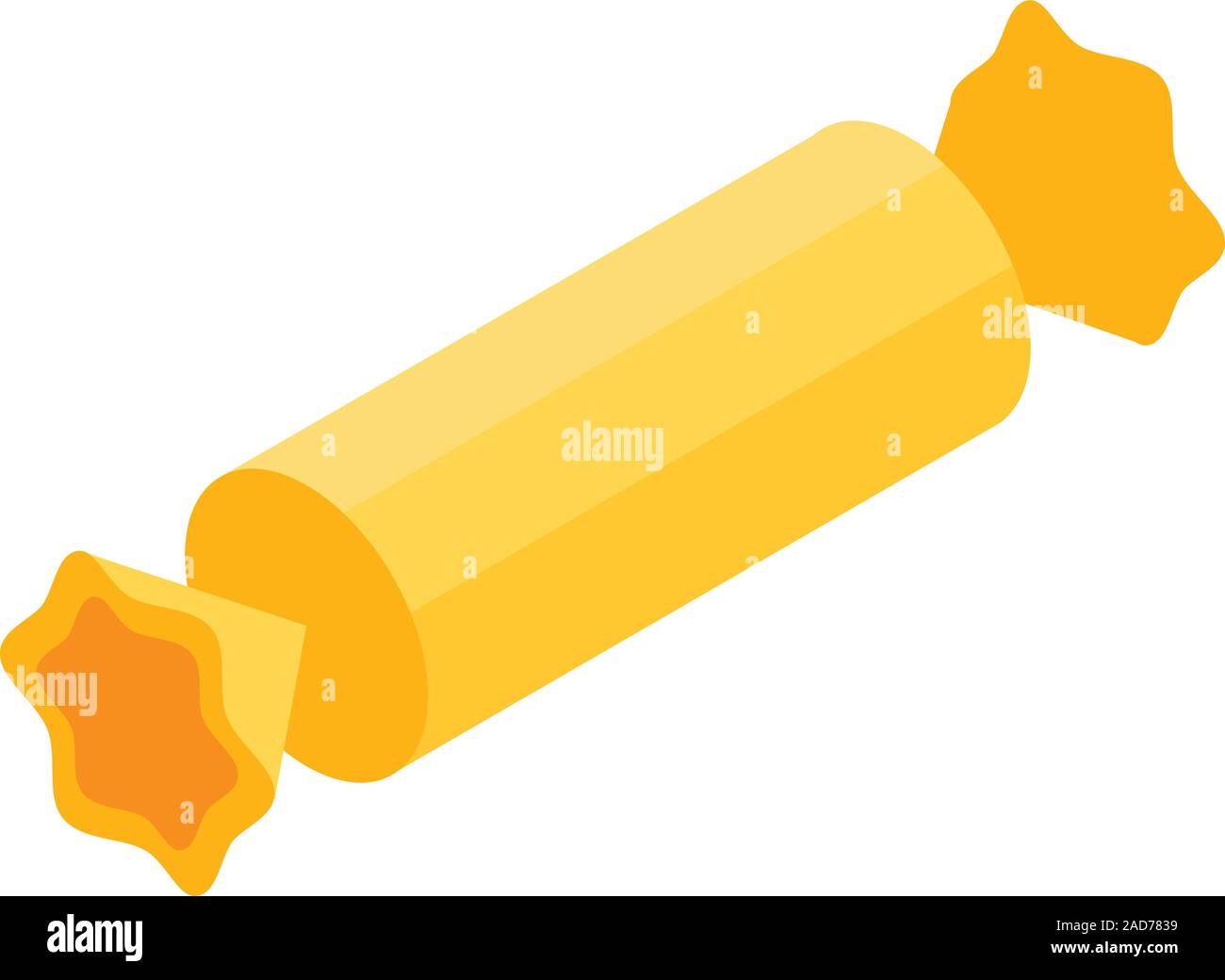 Gold bonbon icon, isometric style Stock Vector