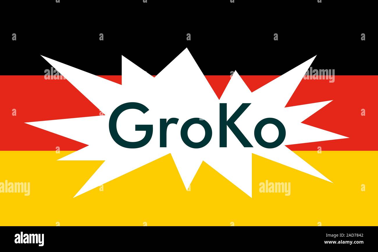 Groko (Grand Coalition) Stock Photo