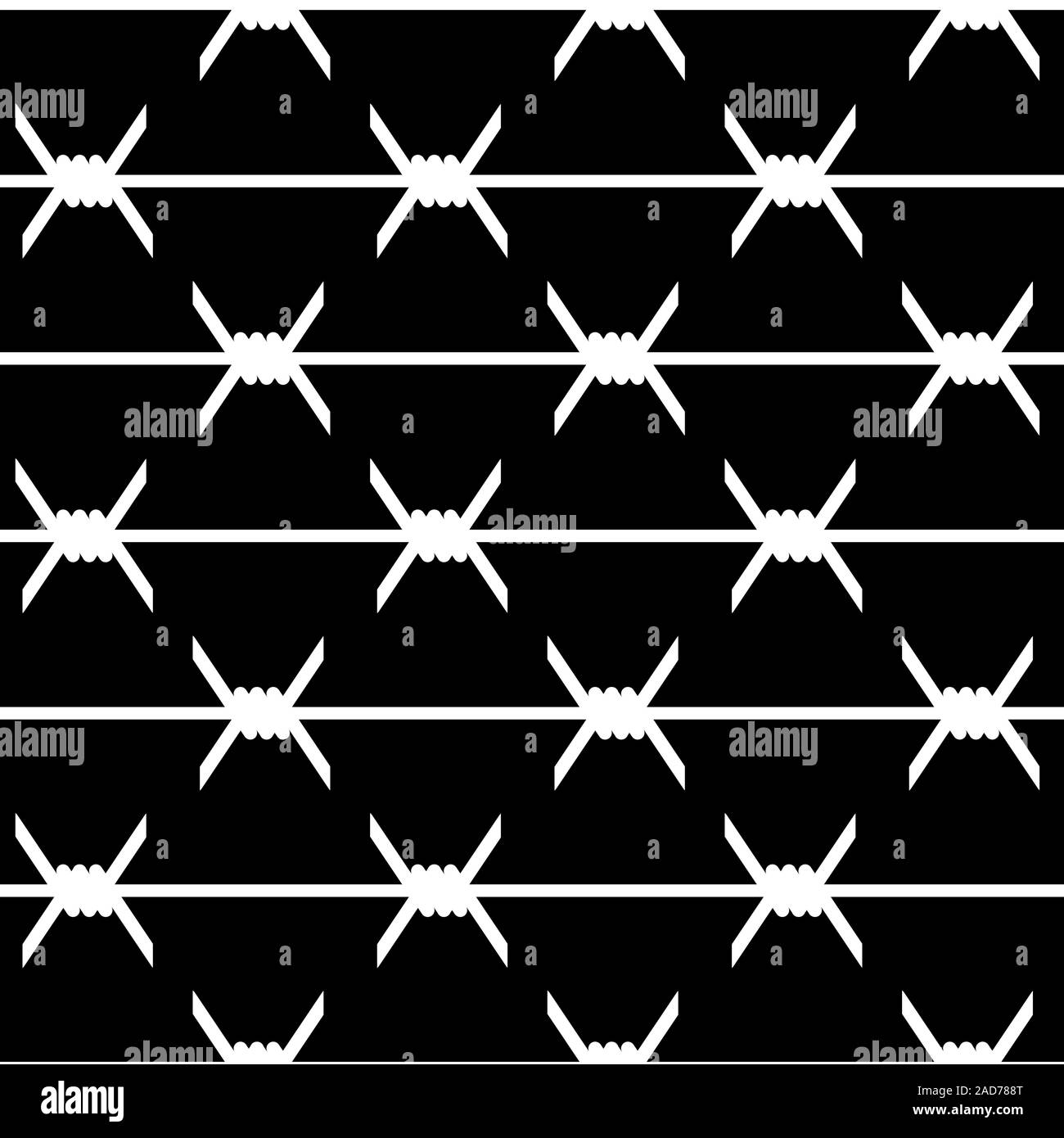 Seamless wallpaper barbed wire. Vector illustration Stock Vector Image