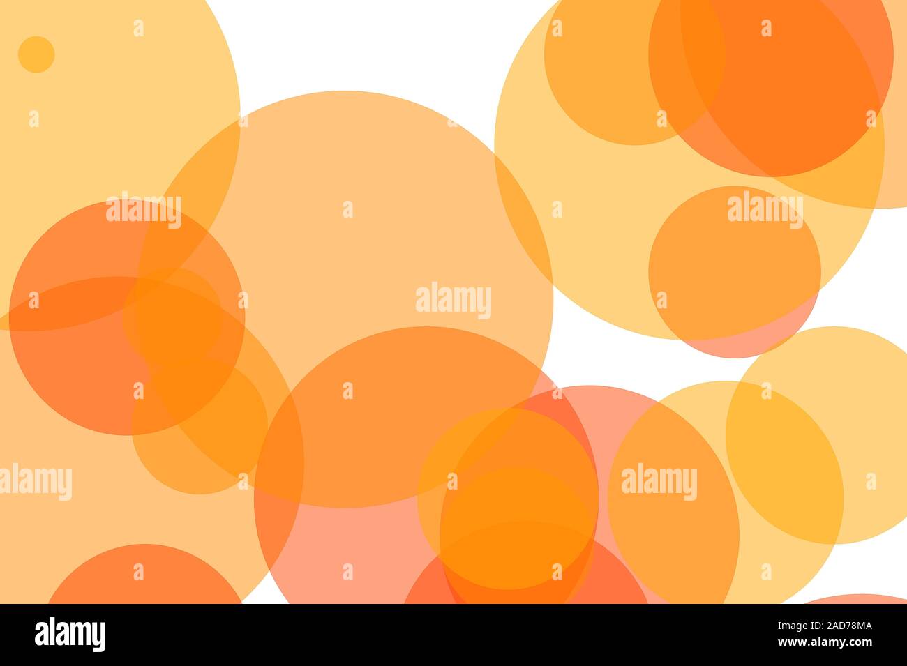 Abstract orange circles illustration background Stock Photo - Alamy