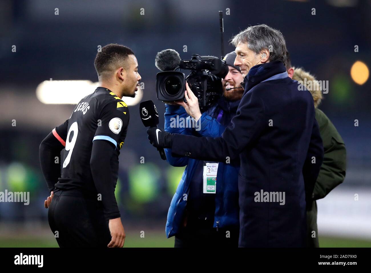 Manchester City's Gabriel Jesus is interviewed for  Prime