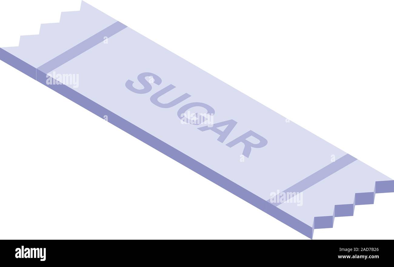 Sugar stick icon, isometric style Stock Vector