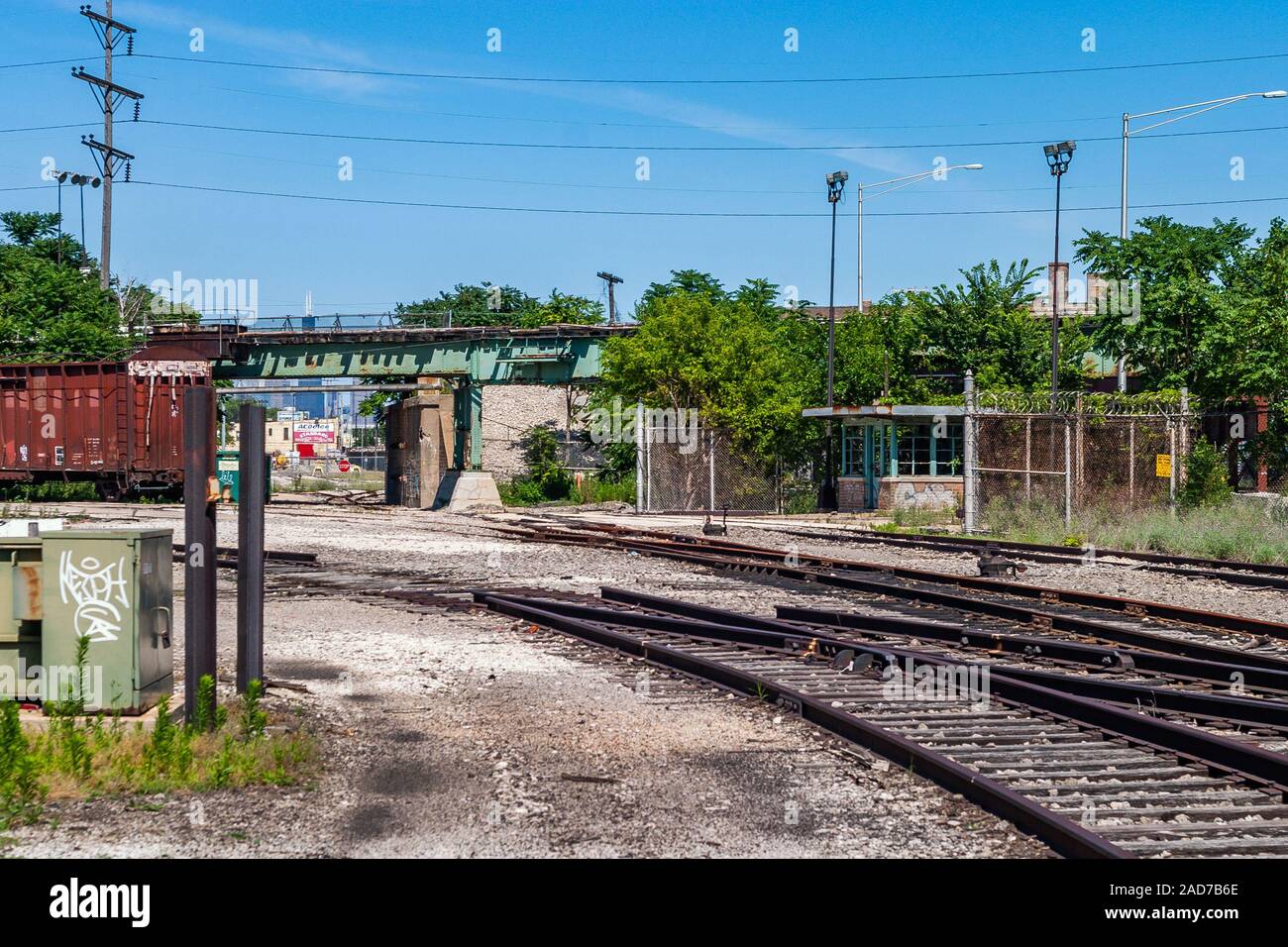 Roundhouse and railroad switching facility near the Hawthorne works