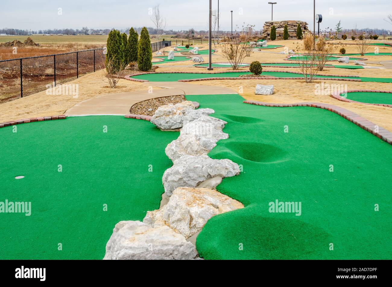 Mini golf course Stock Photo