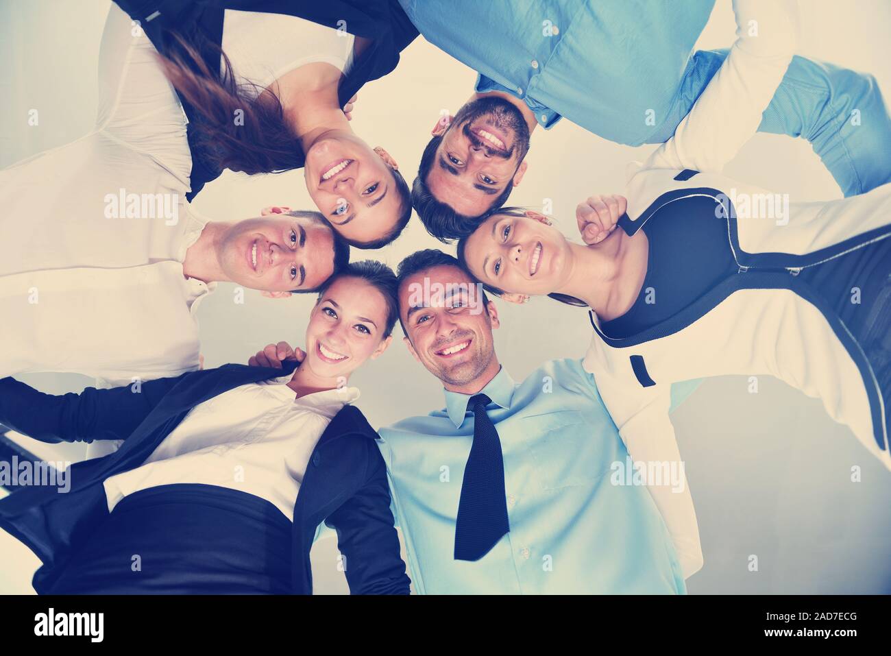 Business people group joining hands Stock Photo