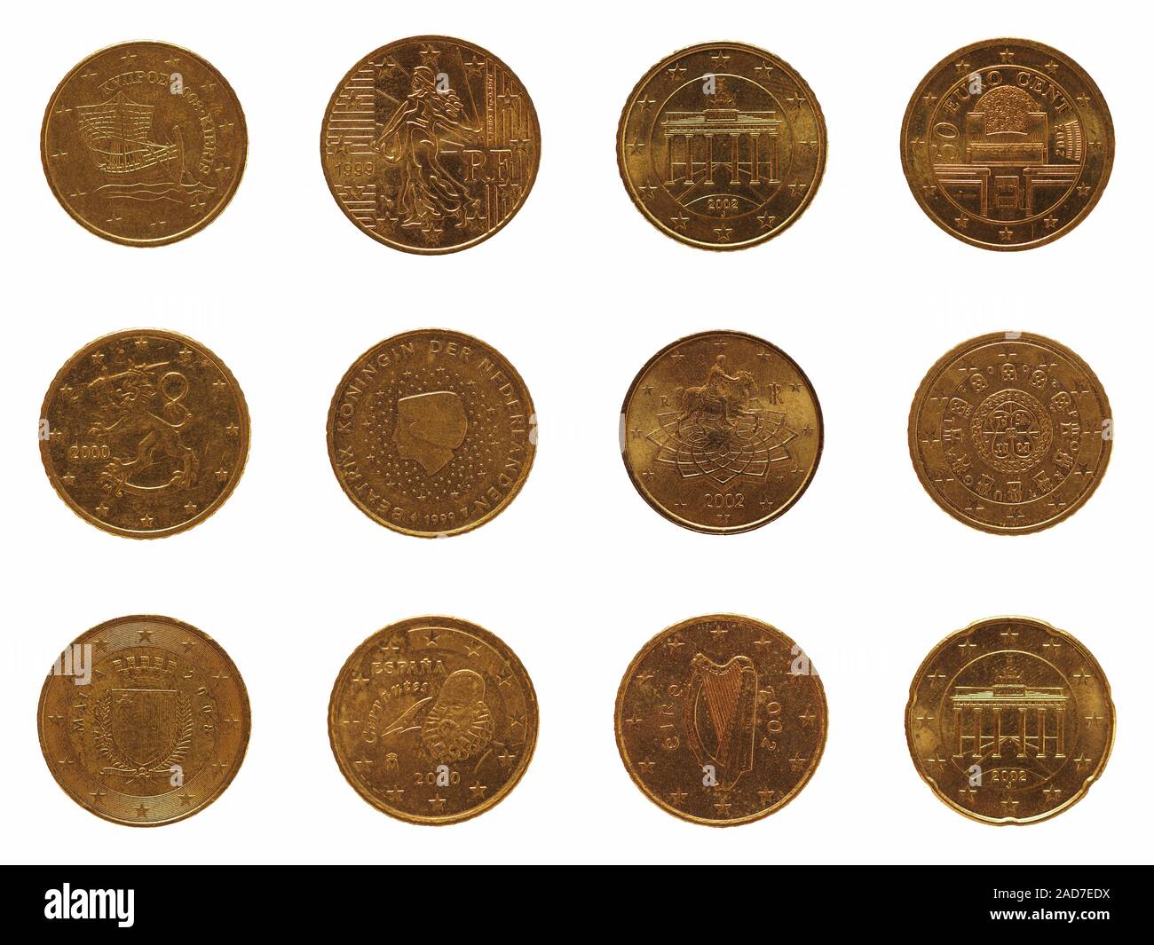 Many 20 cent coin, European Union Stock Photo - Alamy