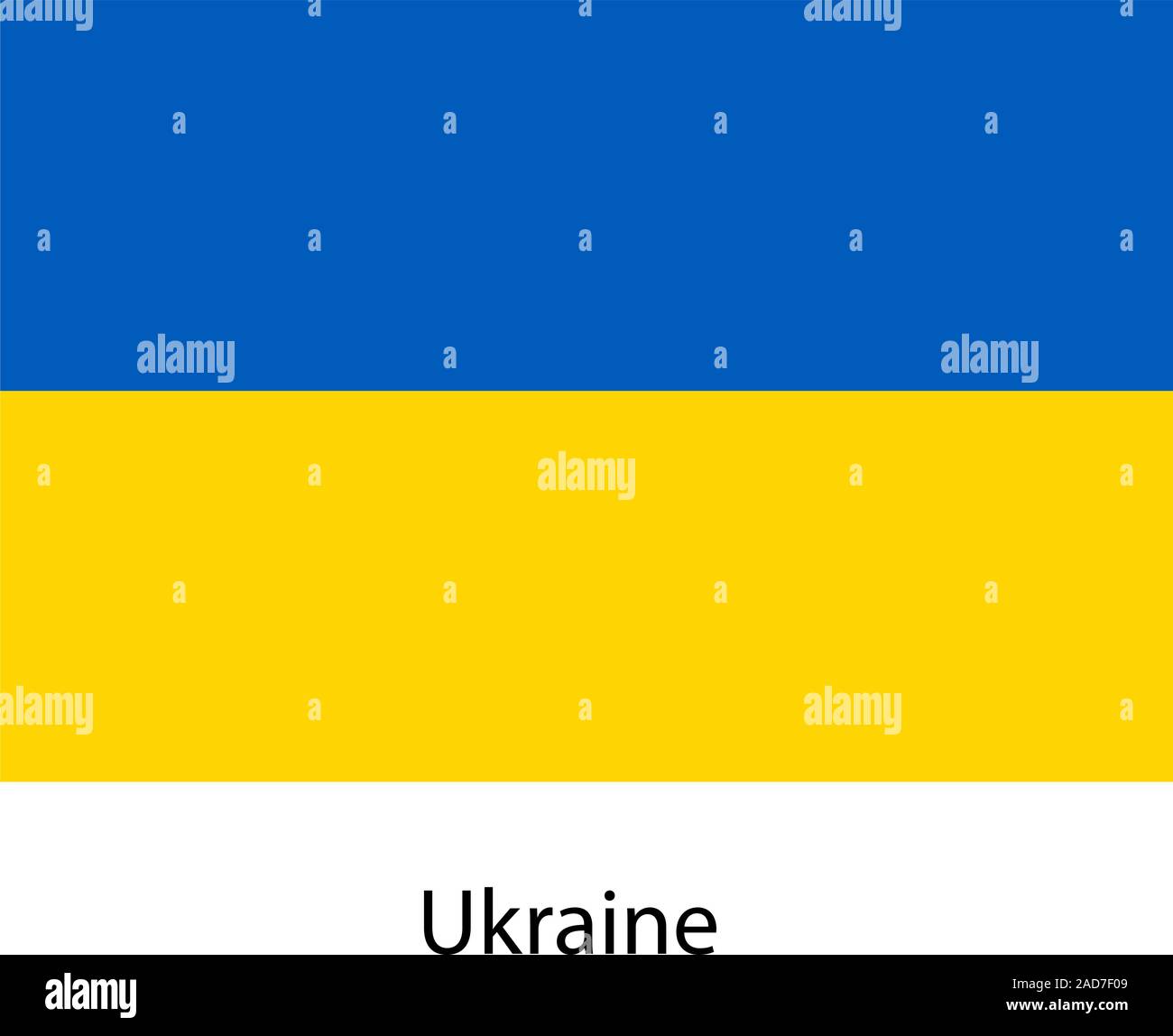 Flag Of The Country Ukraine. Vector Illustration. Exact Colors Stock 