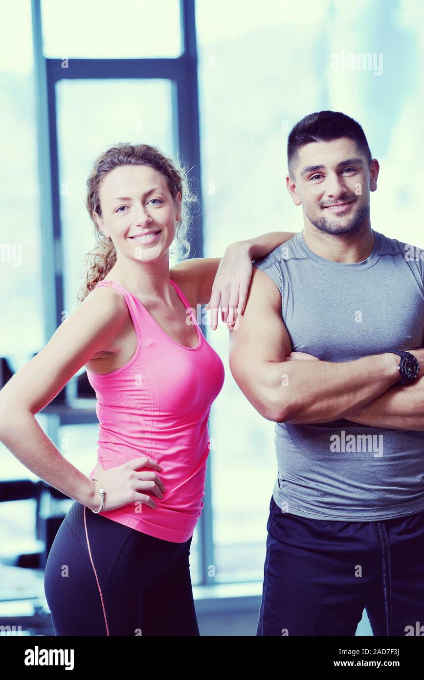 couple at the gym Stock Photo - Alamy