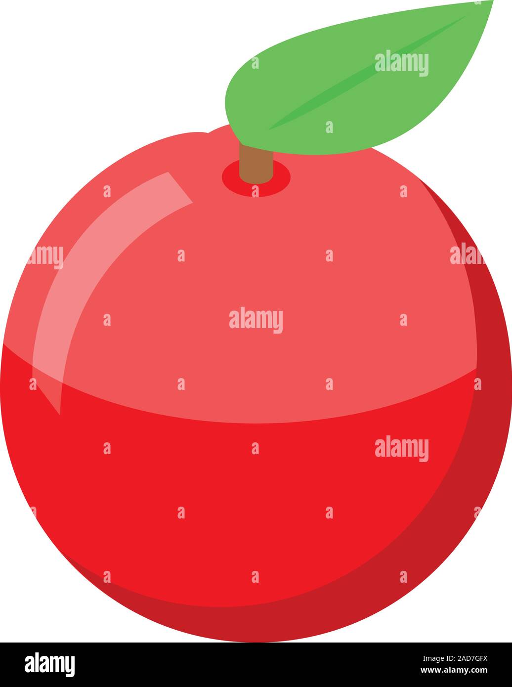 Red apple icon, isometric style Stock Vector