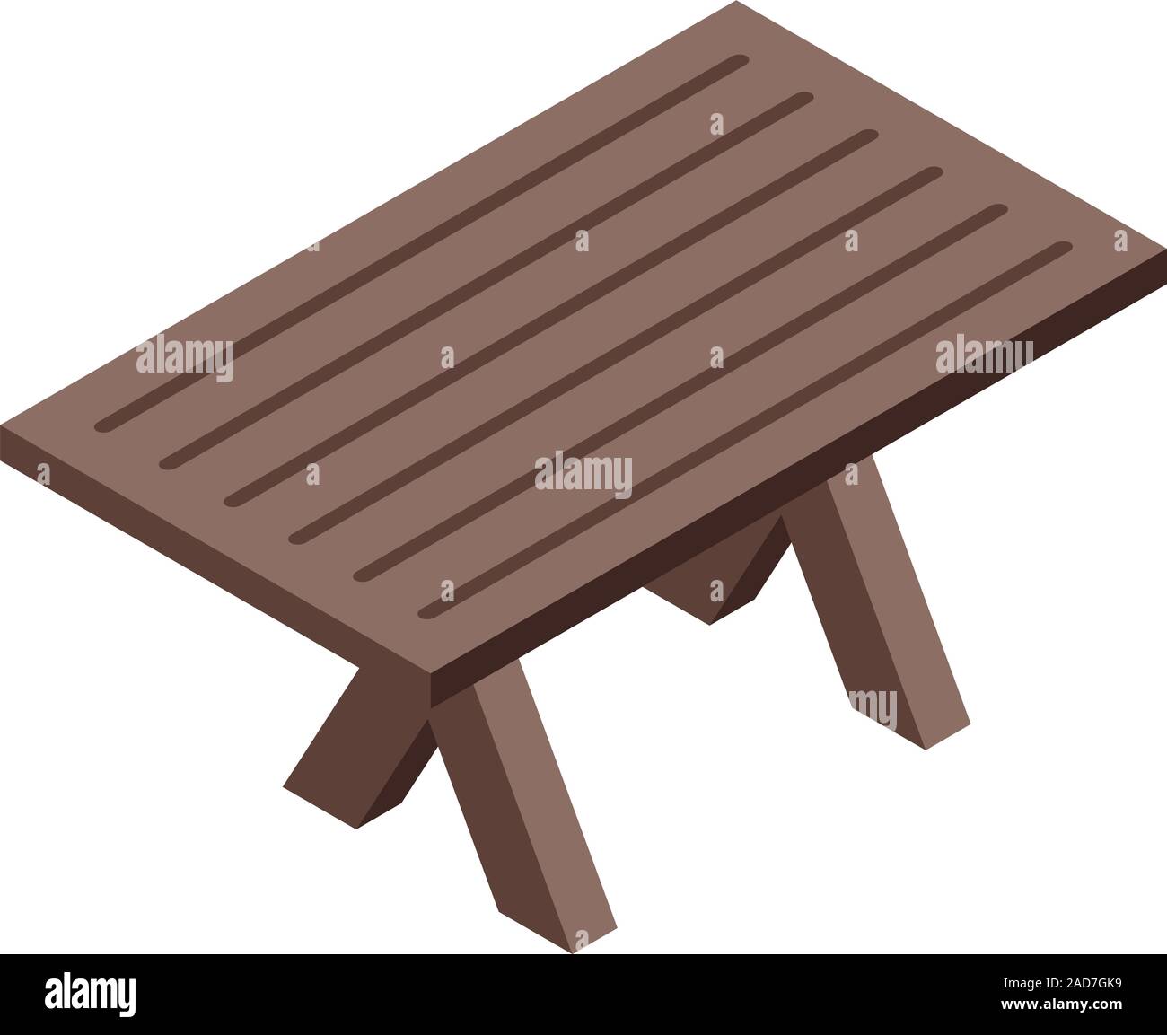 Bbq patio table icon, isometric style Stock Vector