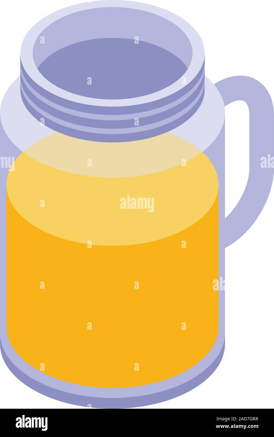 Orange juice jug icon, isometric style Stock Vector