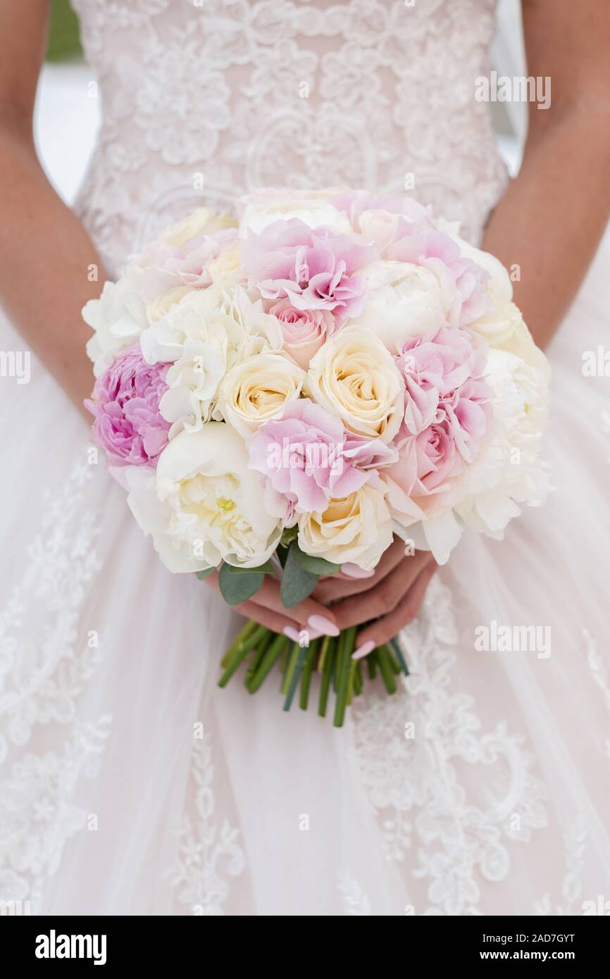 Beautiful wedding bouquet. Stock Photo