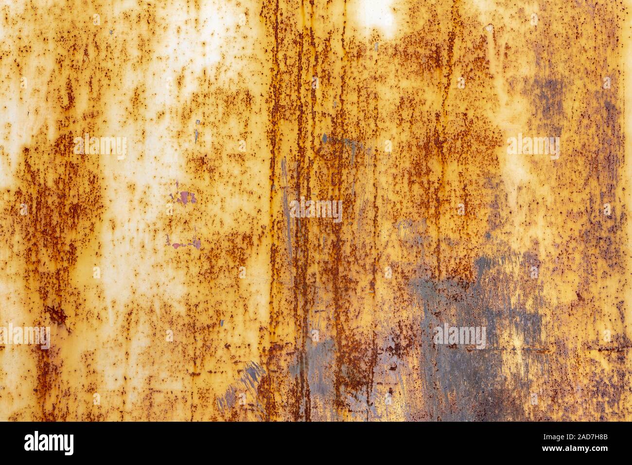Rusty metal with chipped paint as background Stock Photo