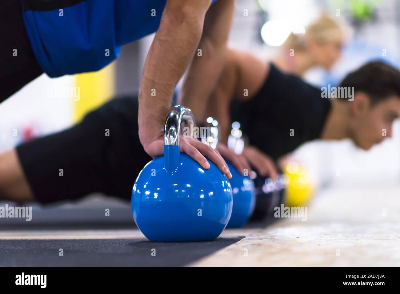 Group people doing pushups hi-res stock photography and images - Alamy