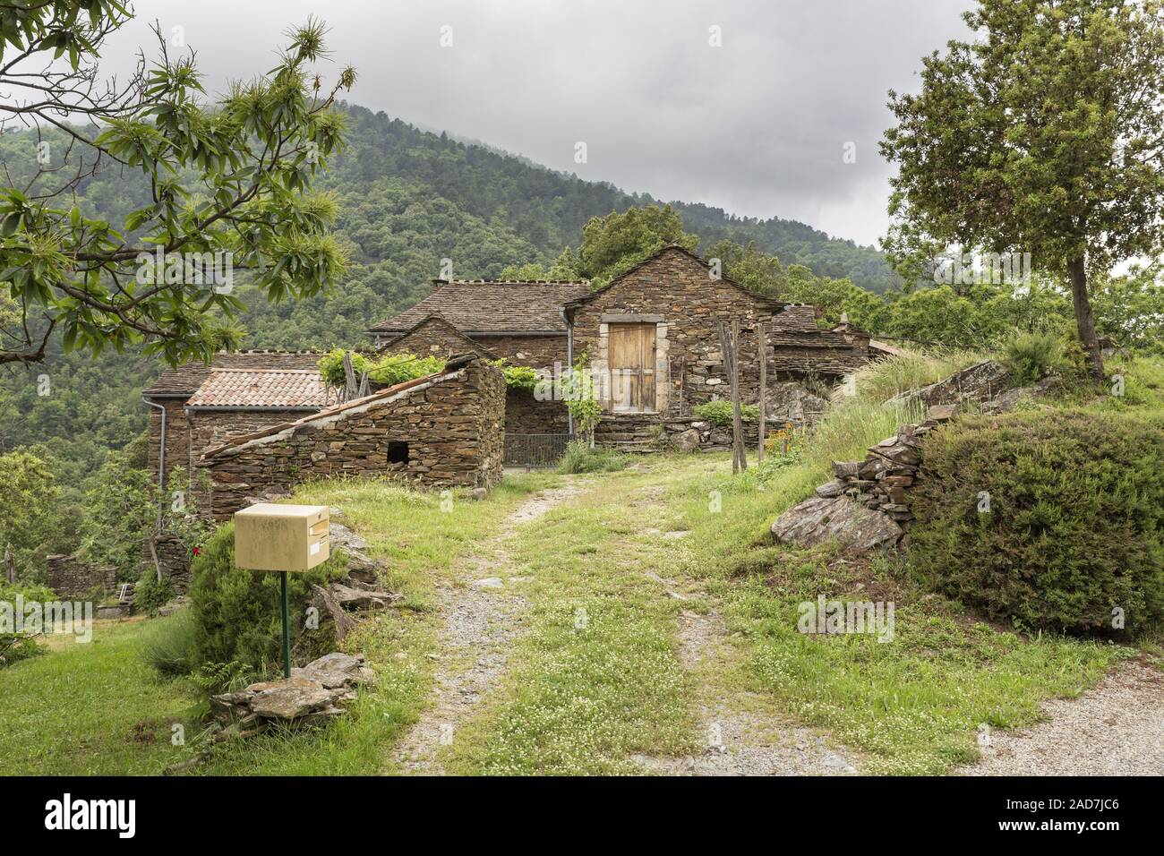 Typical farmhouse in the Ardeche, Southern France Stock Photo - Alamy