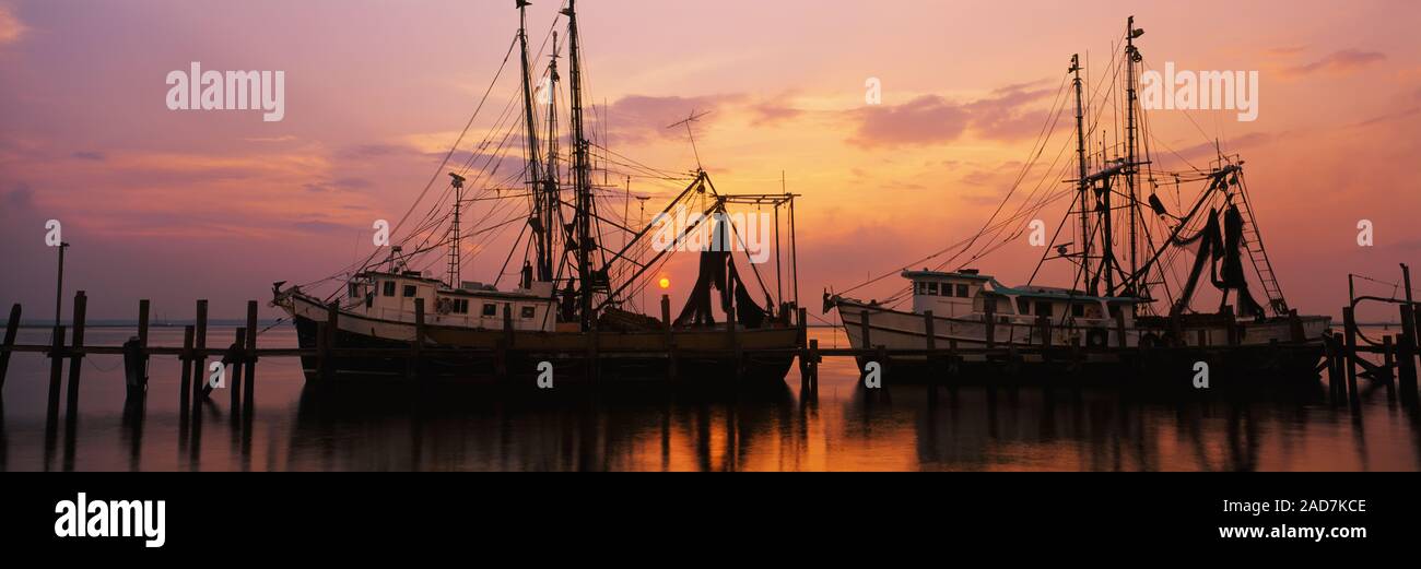 Fishing boats in a river, Amelia River, Fernandina Beach, Nassau County, Florida, USA Stock Photo