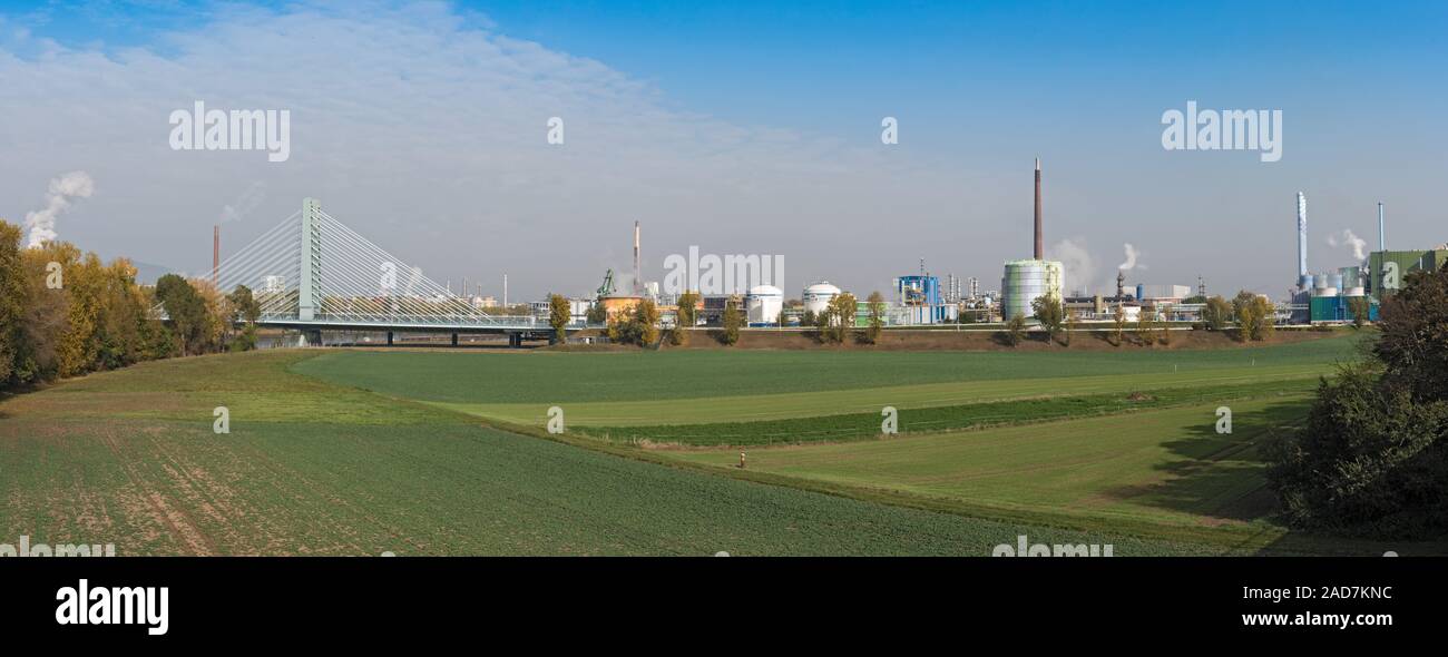 Panorama factory building in an industrial park in FrankfurtHoechst, Germany Stock Photo Alamy