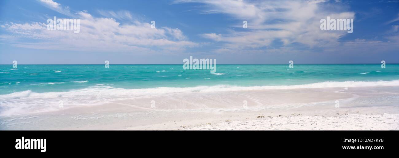 Clouds over the sea, Lido Beach, St. Armands Key, Gulf of Mexico, Florida, USA Stock Photo