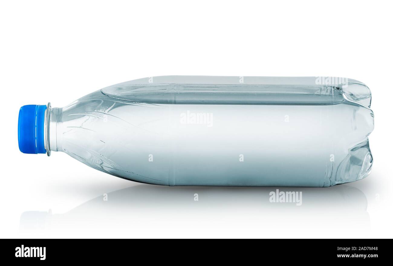 Plastic bottle with water horizontally Stock Photo