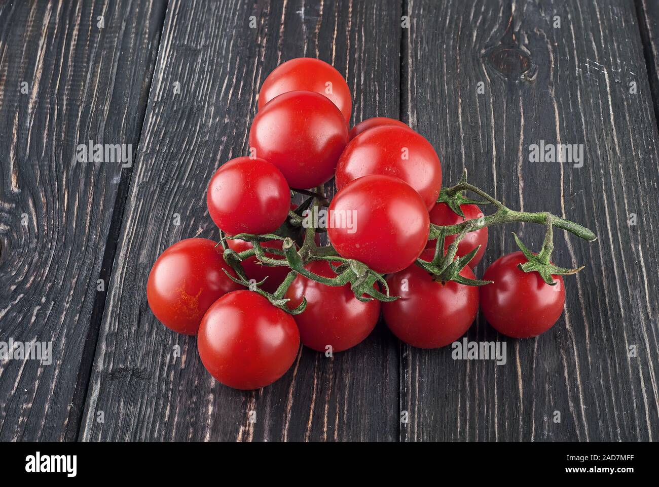 Two branches of cherry tomatoes Stock Photo