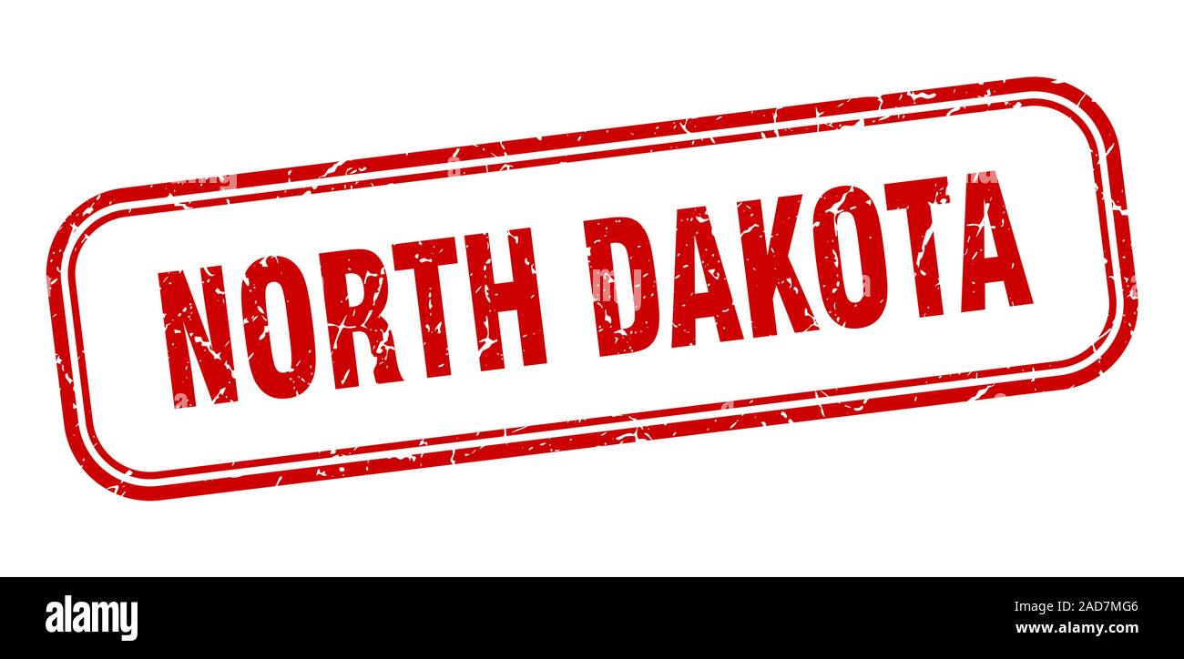 North Dakota stamp. North Dakota red grunge isolated sign Stock Vector