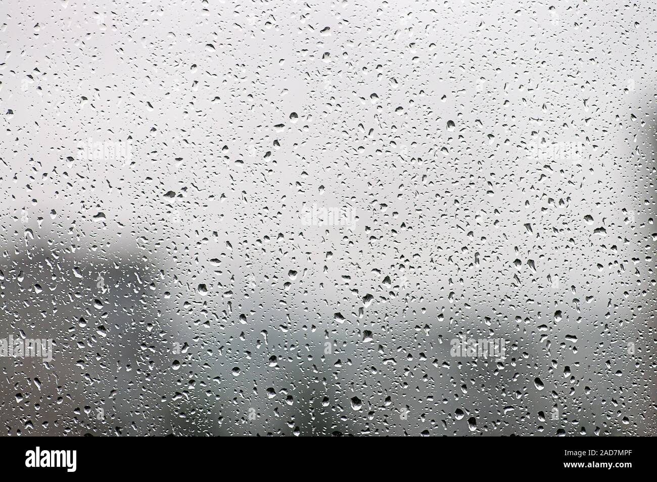 Water drops on window glass Stock Photo