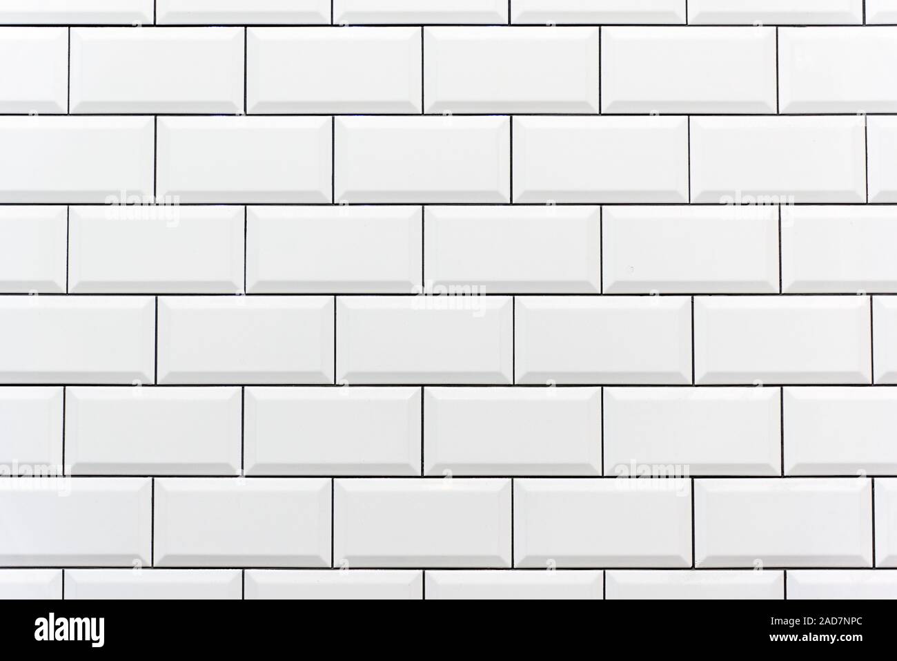 Background from a white tiled wall Stock Photo