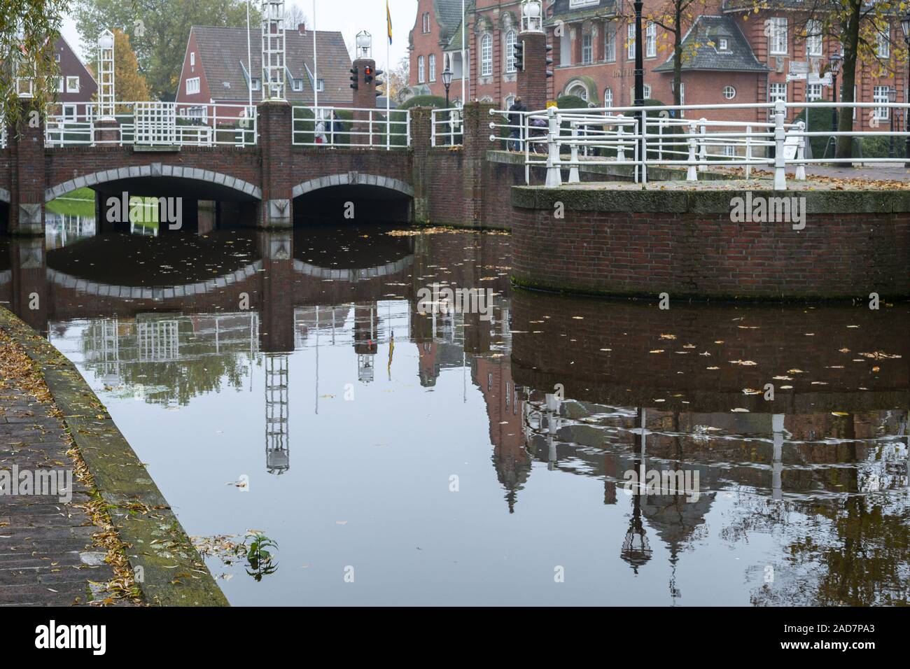 Main canal in Papenburg Stock Photo