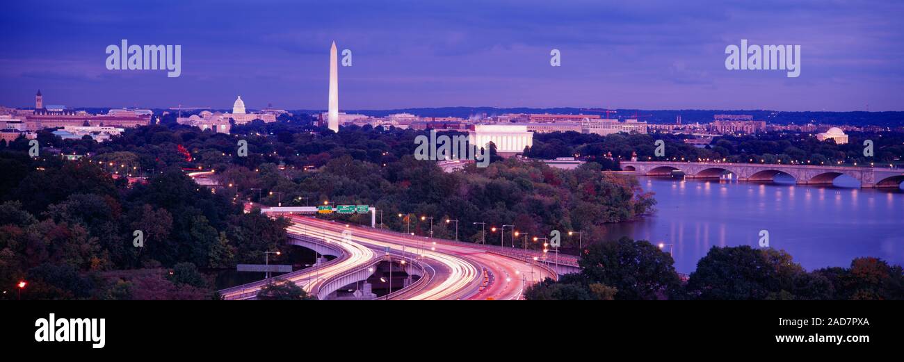 High angle view of a cityscape, Washington DC, USA Stock Photo