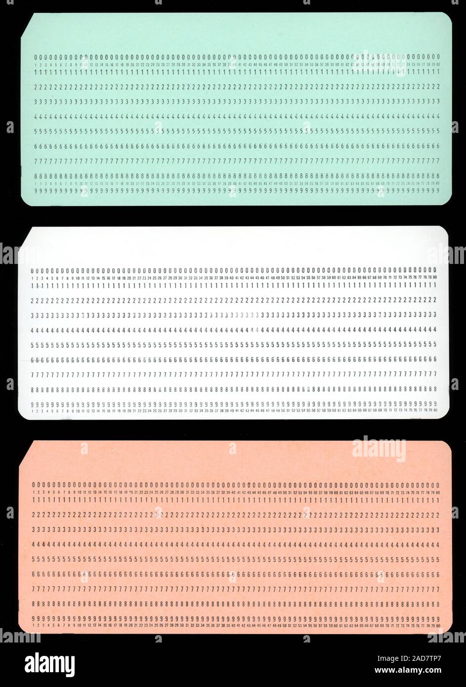 punched card for programming Stock Photo