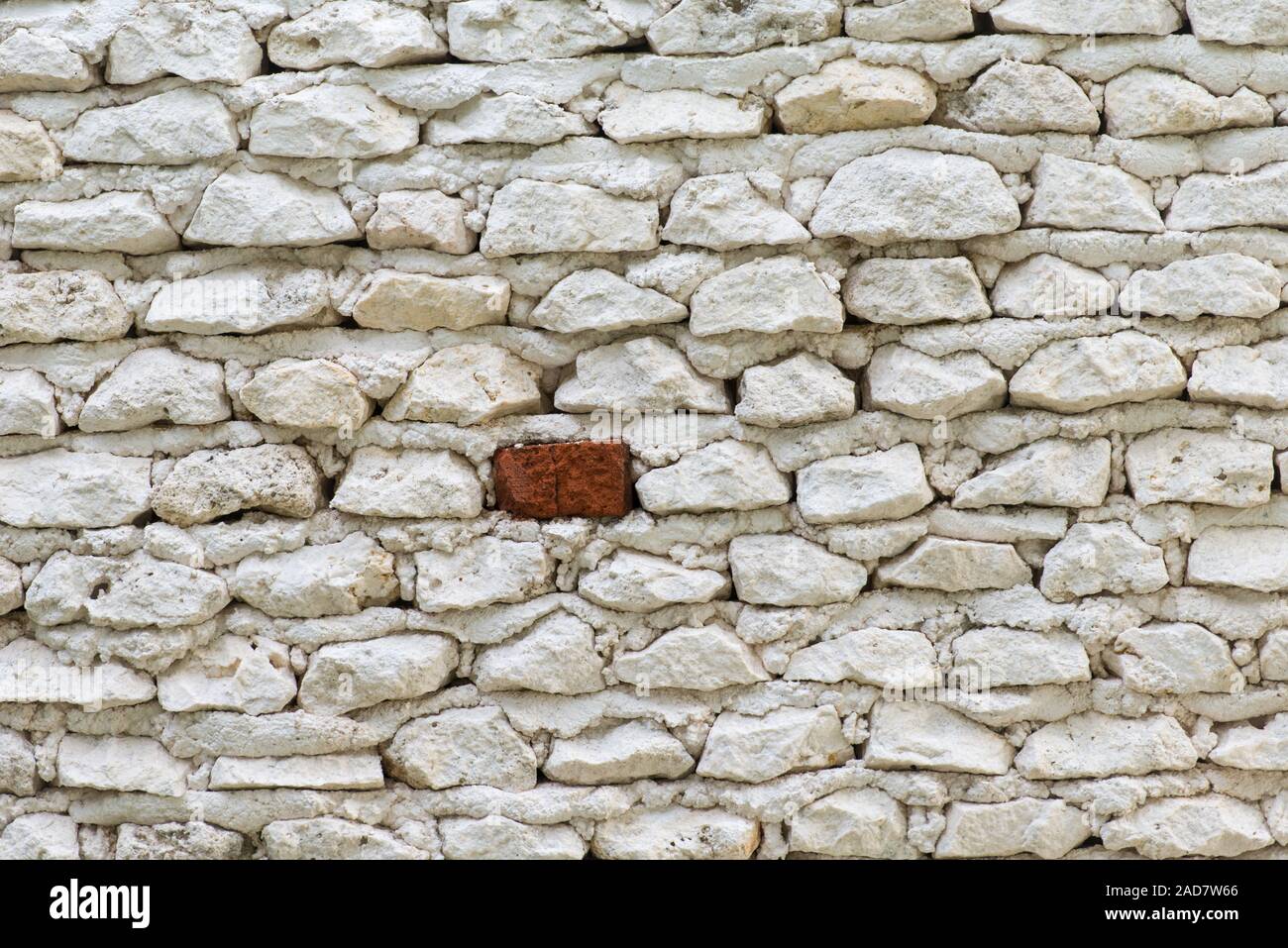 white stone wall backgrond Stock Photo