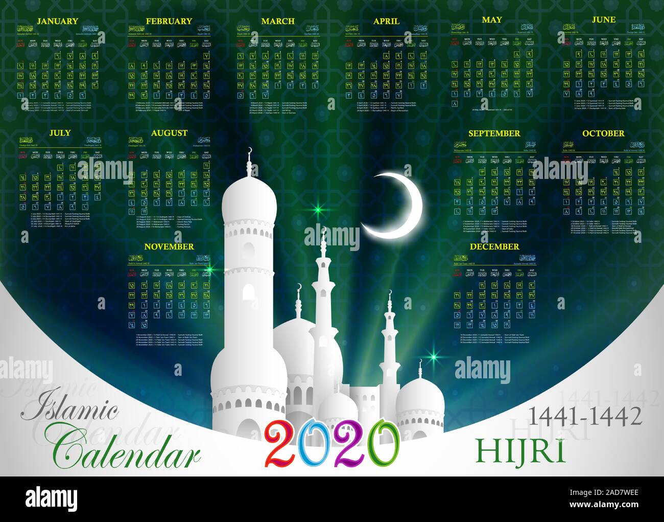 Однкнр исламский календарь. Мусульманский календарь. Месяцы мусульманского календаря. Календарь мусульман. Мусульманский календарь рисунок.