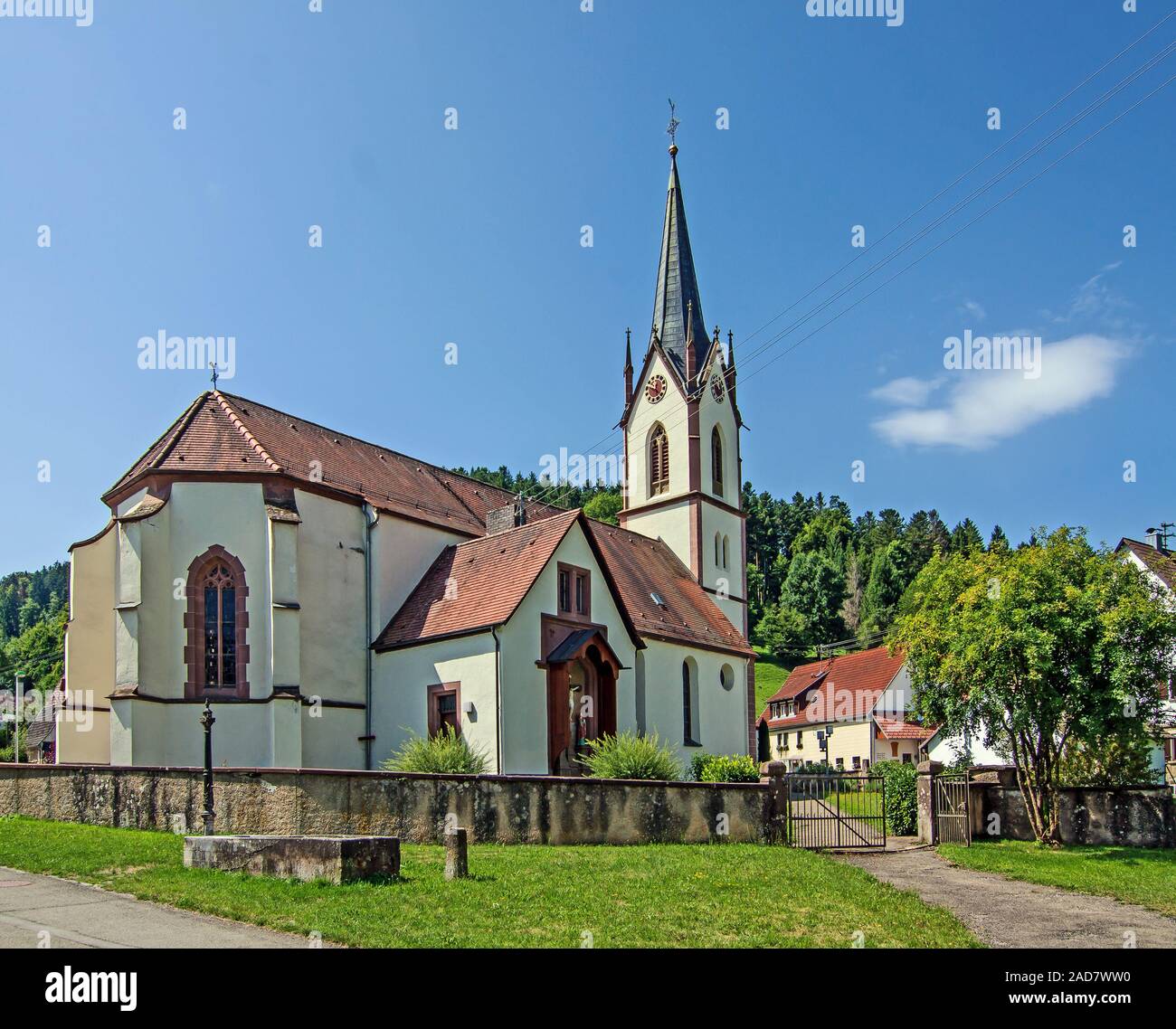 Church Sankt Gallus, Glatt, part of Sulz am Neckar, Black Forest Stock Photo