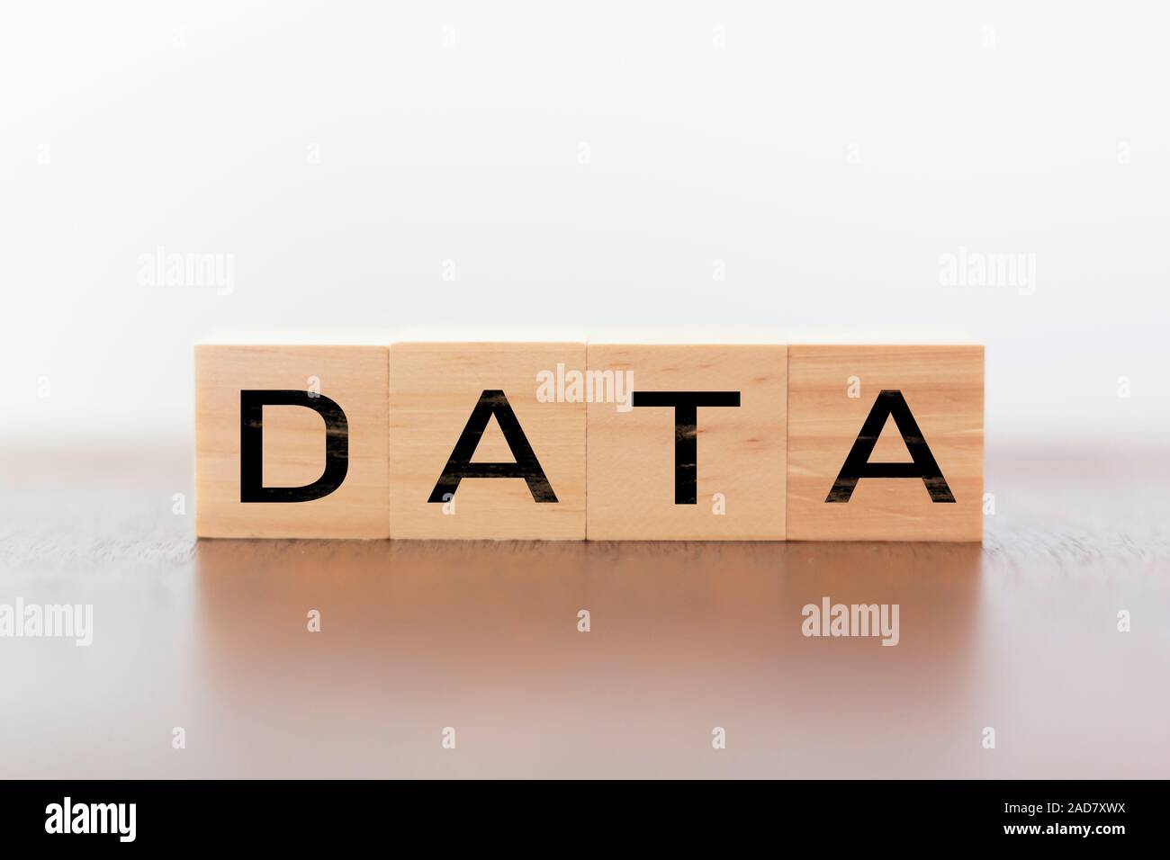 DATA word written on wooden cubes Stock Photo