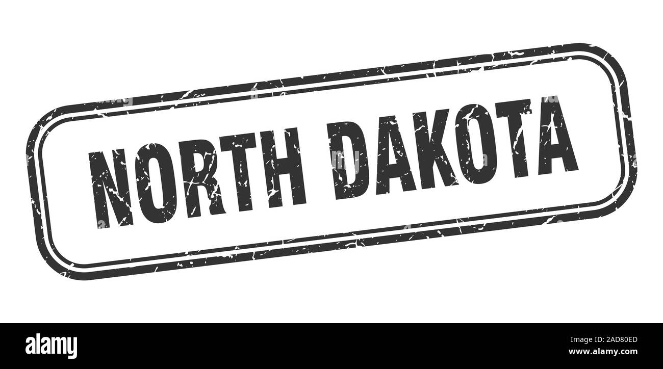 North Dakota stamp. North Dakota black grunge isolated sign Stock Vector