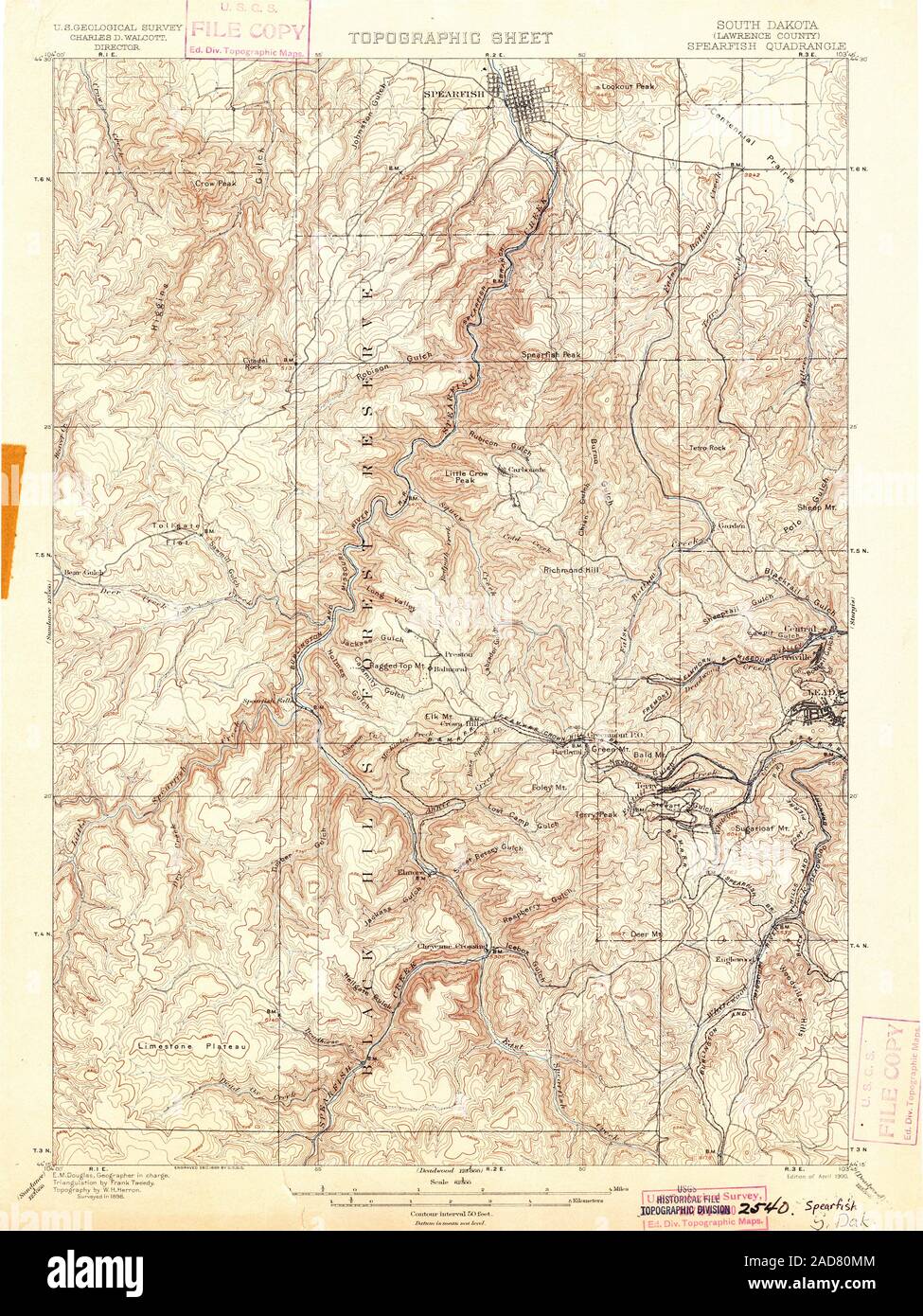 Map of spearfish hires stock photography and images Alamy