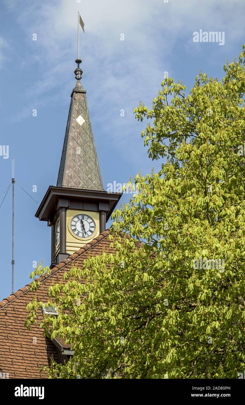 City hall tower Neustadt, TitiseeNeustadt in the Black Forest Stock Photo Alamy