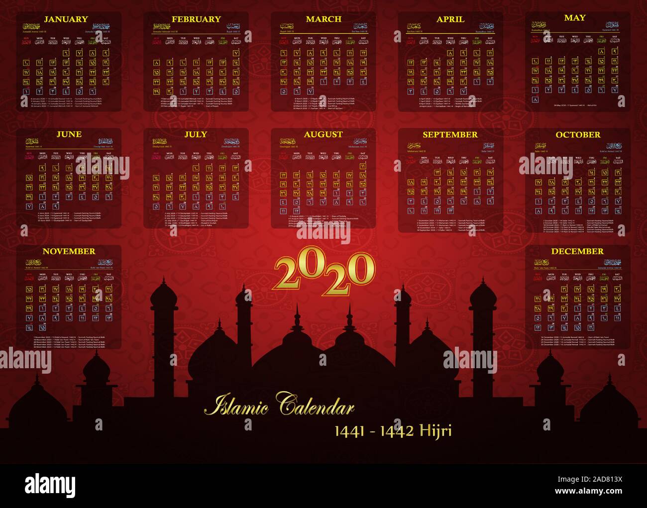Hijri Calendar Not Praying Not People High Resolution Stock Photography And Images Alamy