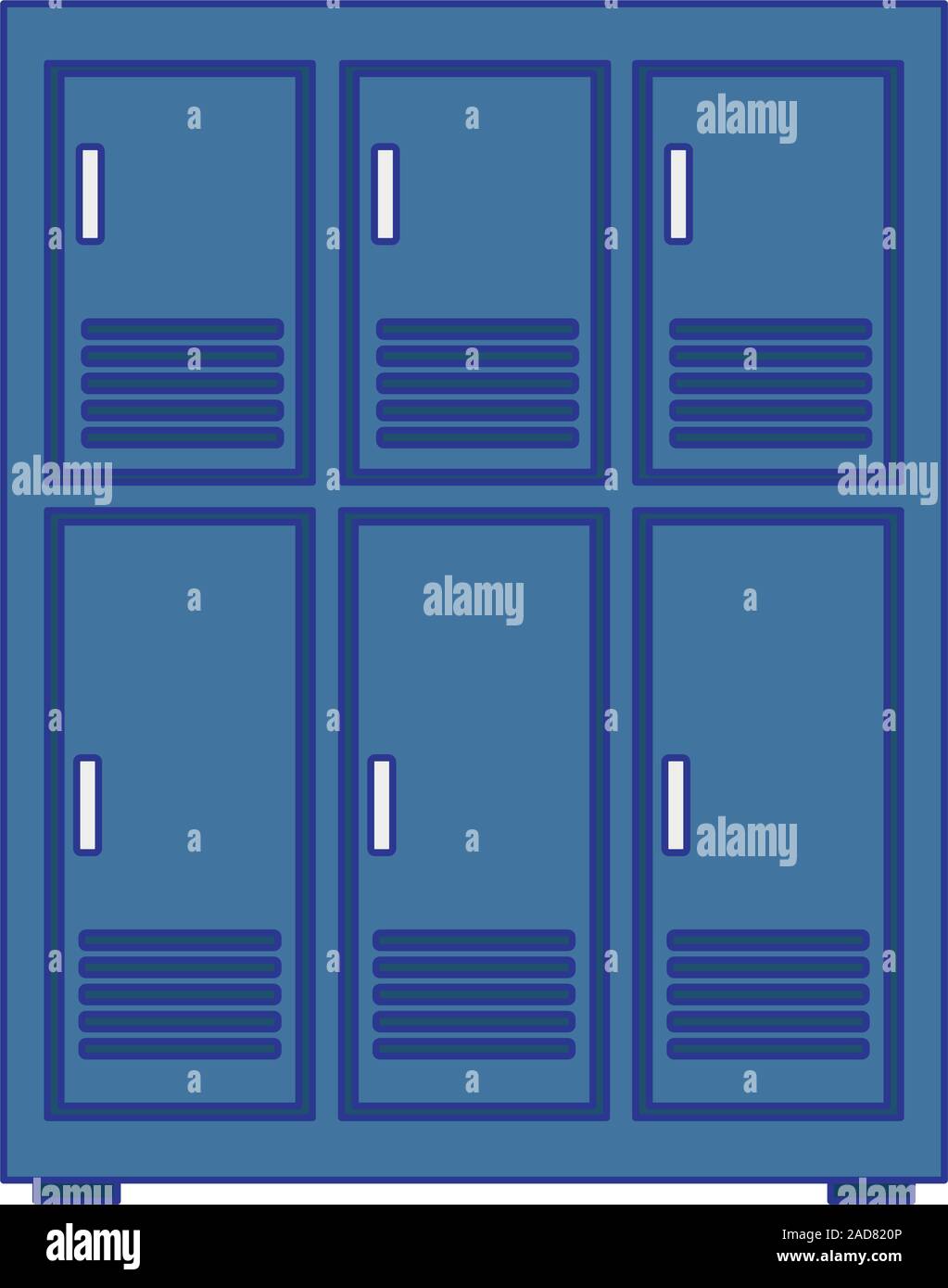 lockers row icon, flat design Stock Vector