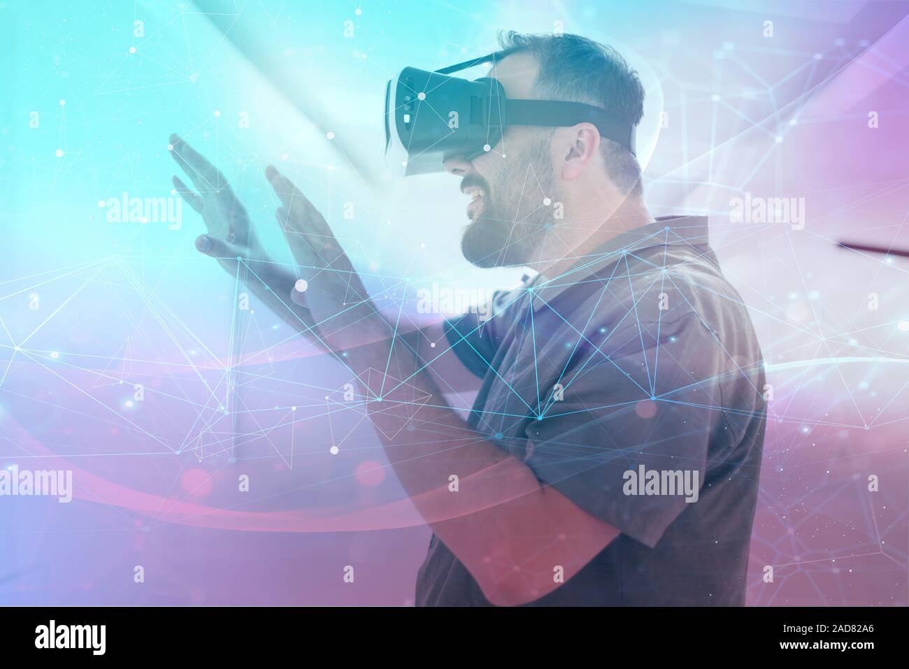 virtual reality vr glasses Stock Photo - Alamy