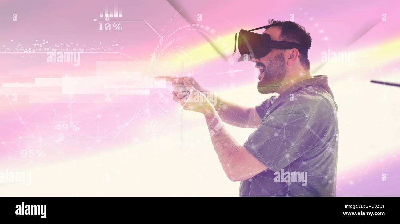 virtual reality vr glasses Stock Photo