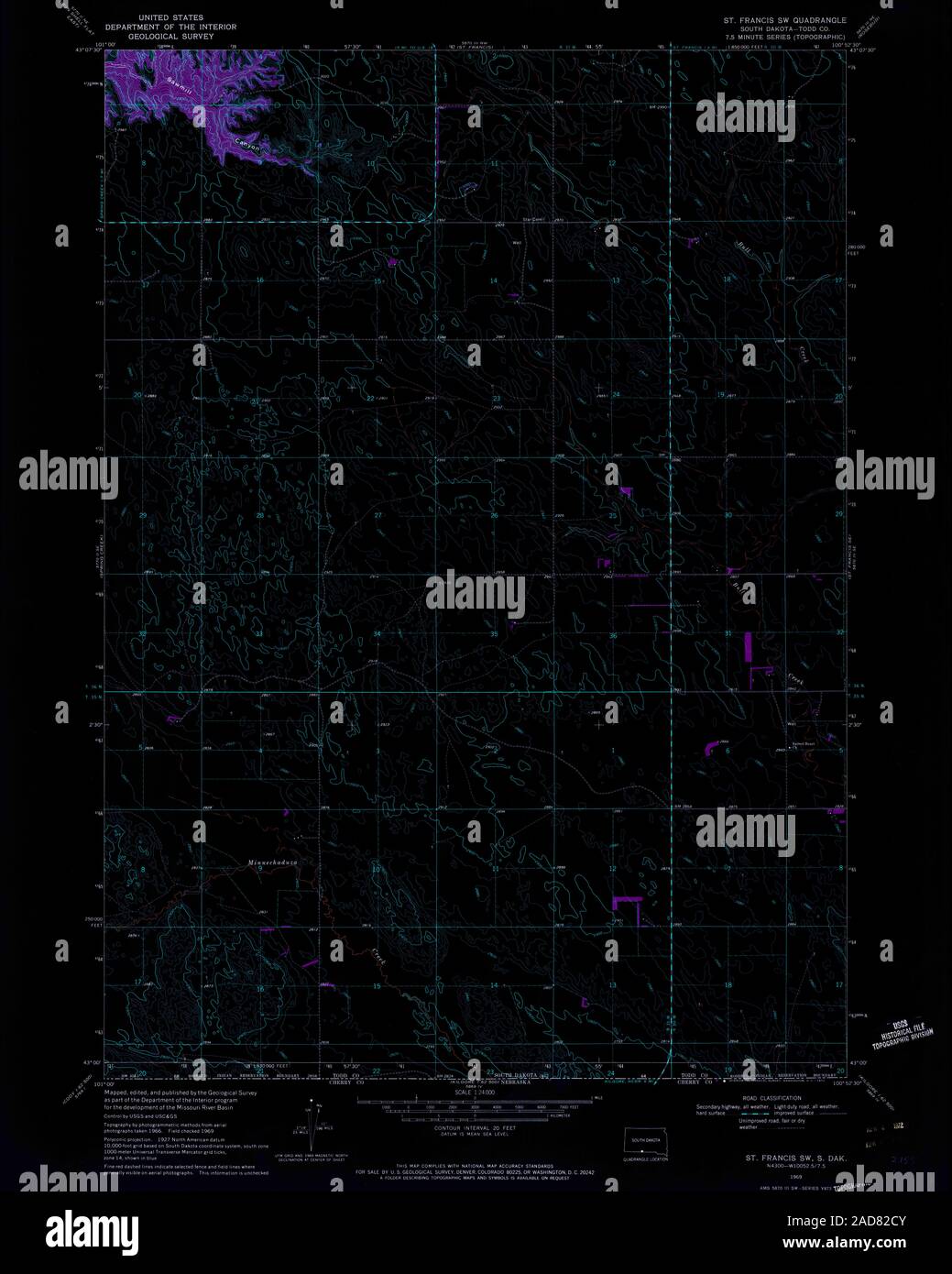 St francis south dakota map hires stock photography and images Alamy