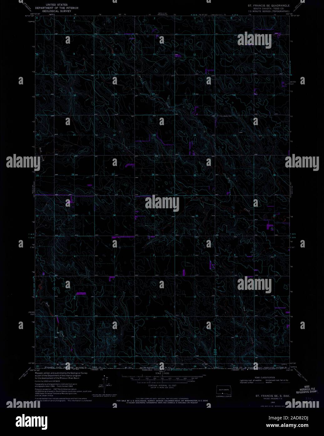 St francis south dakota map hires stock photography and images Alamy