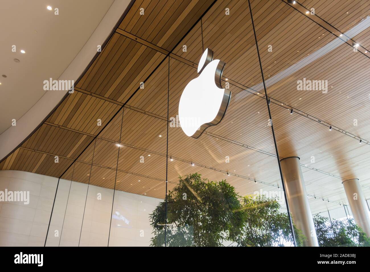 Bangkok Thailand October 31 2019 Apple Logo At Apple Iconsiam